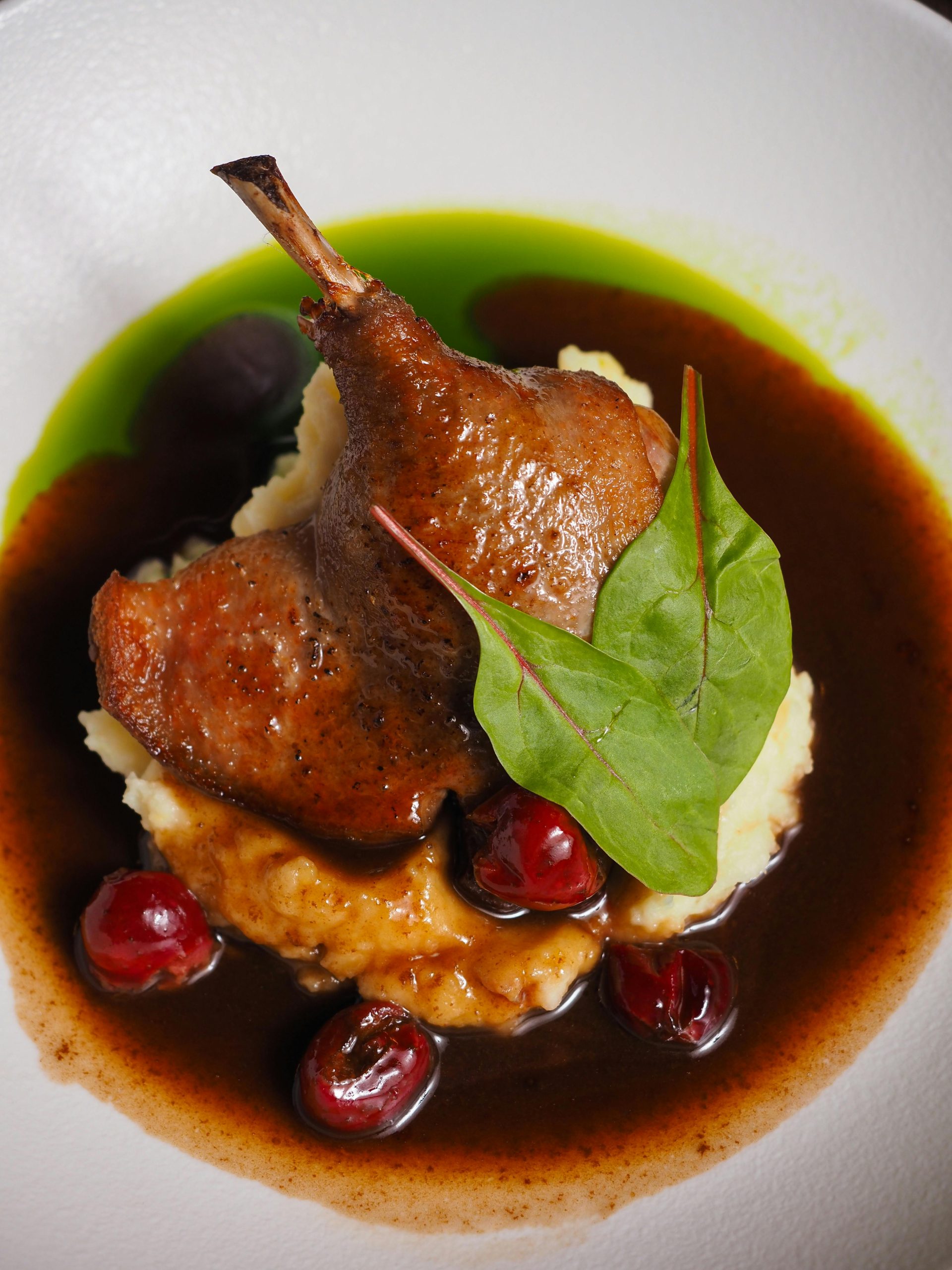 Cuisse de canard braisée au miel et balsamique